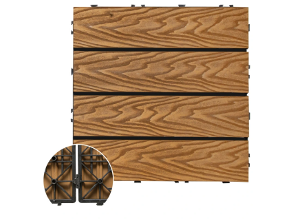 WPC terasová dlaždice 30×30 cm TEAK