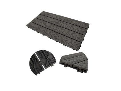 WPC terasová dlaždice 30×60 cm ŠEDÁ 1