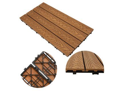 WPC terasová dlaždice 30×60 cm TEAK 1