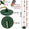 siedzisko z lina wspinaczkowa dysk ciemno zielone (3)