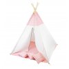 2402 4 detsky stan teepee ruzovy s polstarky