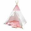 2402 6 detsky stan teepee ruzovy s polstarky