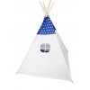 2417 3 detsky stan teepee modry s hvezdickami a polstarky