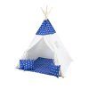 2417 5 detsky stan teepee modry s hvezdickami a polstarky