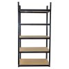 3655 5 kovovy regal 5 polic cerny 180x75x35cm nosnost 750kg