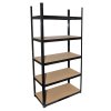 3655 6 kovovy regal 5 polic cerny 180x75x35cm nosnost 750kg