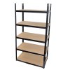 3655 7 kovovy regal 5 polic cerny 180x75x35cm nosnost 750kg