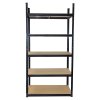 3649 6 kovovy regal 5 polic cerny 220x110x45cm nosnost 750kg