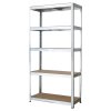 3646 3 kovovy regal 5 polic pozinkovany 180x90x45cm nosnost 750kg