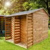 domek na nářadí dřevníkem 221x249x202 cm 10