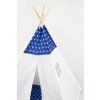 2417 2 detsky stan teepee modry s hvezdickami a polstarky