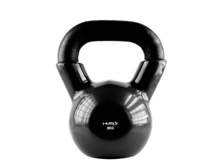 Kettlebell pokrytý vinylem HMS KNV08 8 kg, černý