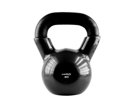 Kettlebell pokrytý vinylem HMS KNV08 8 kg, černý