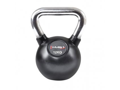 Vinylový kettlebell s chromovaným úchopem HMS KGC 12 kg