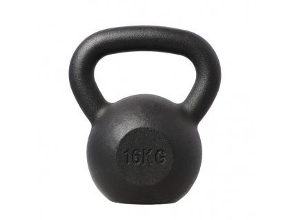 Litinový kettlebell HMS KZG16 16 kg, černý