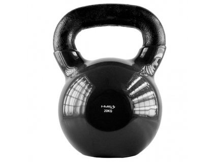 Kettlebell pokrytý vinylem HMS KNV20 20 kg, černý