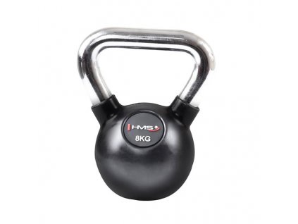 Vinylový kettlebell s chromovaným úchopem HMS KGC 8 kg