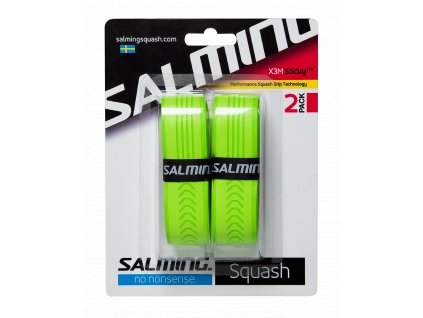 SALMING Squash X3M Sticky Grip Lime Green 2-pack