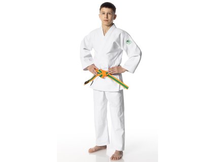 kindeer judo anzug dax kids baumwolle mit weissem guertel weiss 01