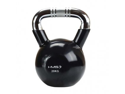 Kettlebell s chromovaným úchopem HMS KTC 20 kg černý