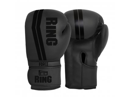 RING SPORT Boxerské rukavice FORCE, 10, 12, 14 oz černé (Velikost 14oz)