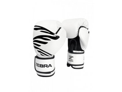 RUKAVICE ZEBRA FITNESS WHITE (Velikost 14oz)