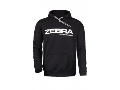 Zebra hoodie mikina černá