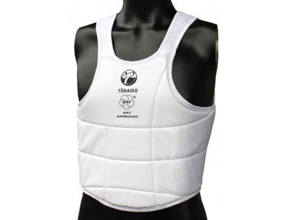 karate weste tokaido body protector wkf weiss 384x543