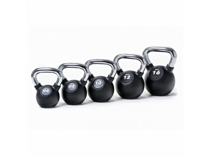 Kettlebell  RUBBER-CHROM 12 kg