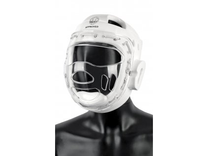 karate kopfschutz helm mit gesichtsschautz tokaido junior wukf weiss 01