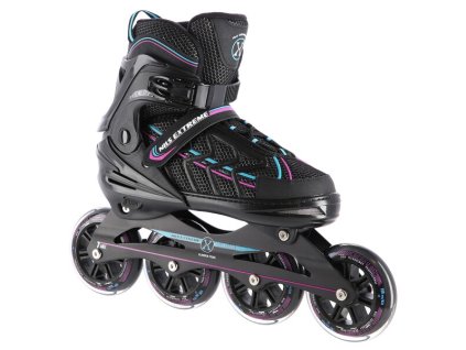 Kolečkové brusle NILS Extreme NA1128 černo-fialové (Velikost XL(43-45))