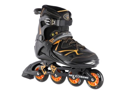 Kolečkové brusle NILS Extreme NA9022, oranžové (Velikost 40)