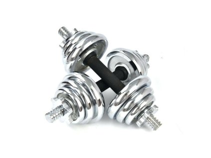 Nakládací činka  chrom set 2 x 10 kg