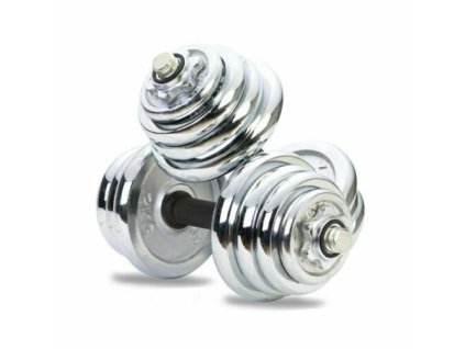 Nakládací činka  chrom set 2 x 15 kg
