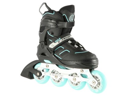Kolečkové brusle NILS Extreme NA14174 černo-mentolové (Velikost S(31-34))