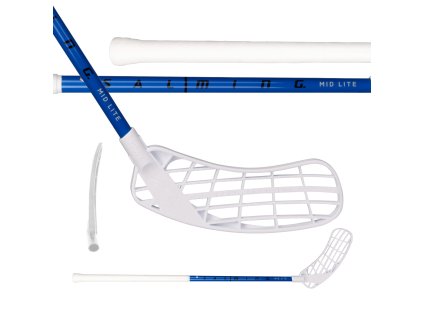 SALMING Midlite Hawk 35 JR Blue/White (Délka hole 67 (78) cm, Strana hole Levá ruka dole)