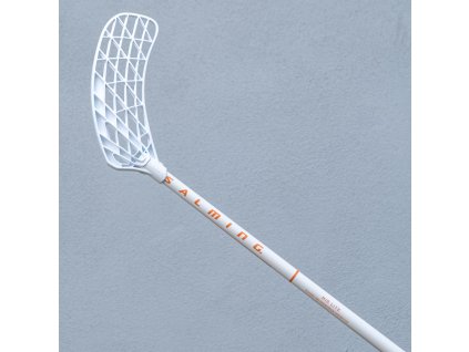 SALMING Flow Midlite 32 JR White/Nectarine (Délka hole 82 (93) cm, Strana hole Pravá ruka dole)