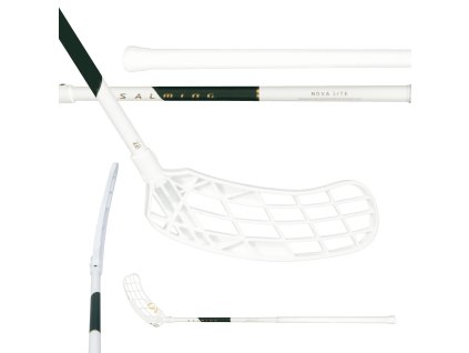 SALMING Quest1 Novalite 27 White/Green (Délka hole 96 (107) cm, Strana hole Levá ruka dole)