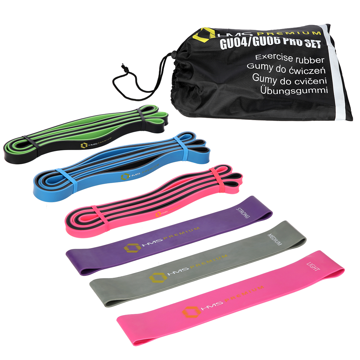 Set fitness gum HMS PREMIUM GU04 GU06 PRO 5907695537536