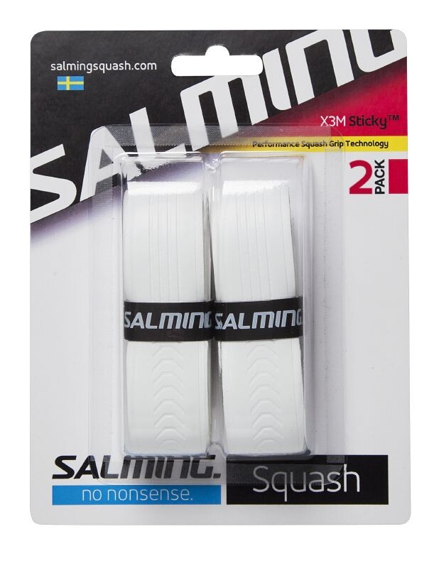 SALMING Squash X3M Sticky Grip White 2-pack