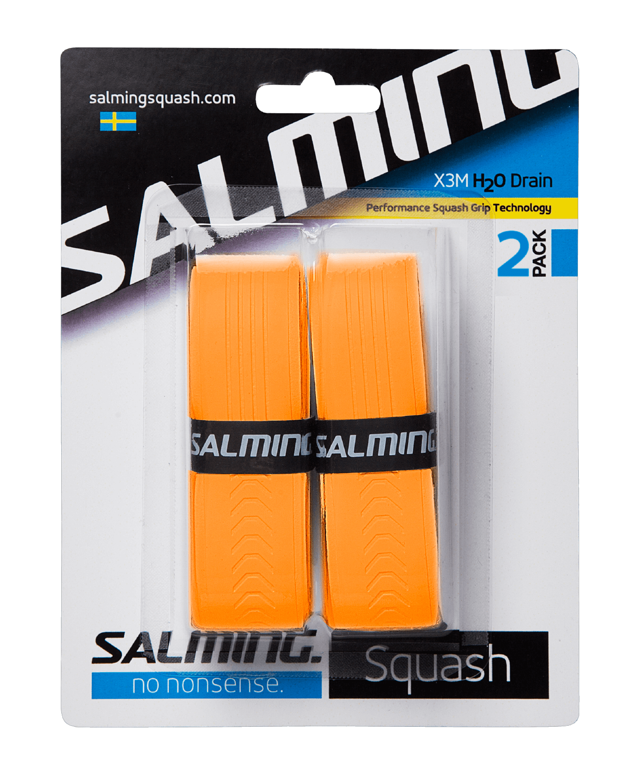 SALMING Squash H20DrainGrip Orange 2-pack