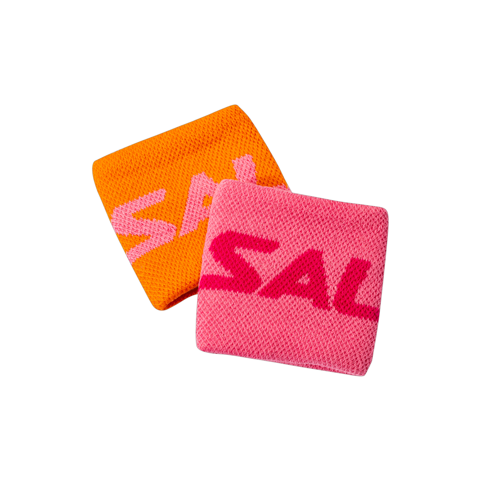 SALMING Wristband Short 2-pack Orange/Pink