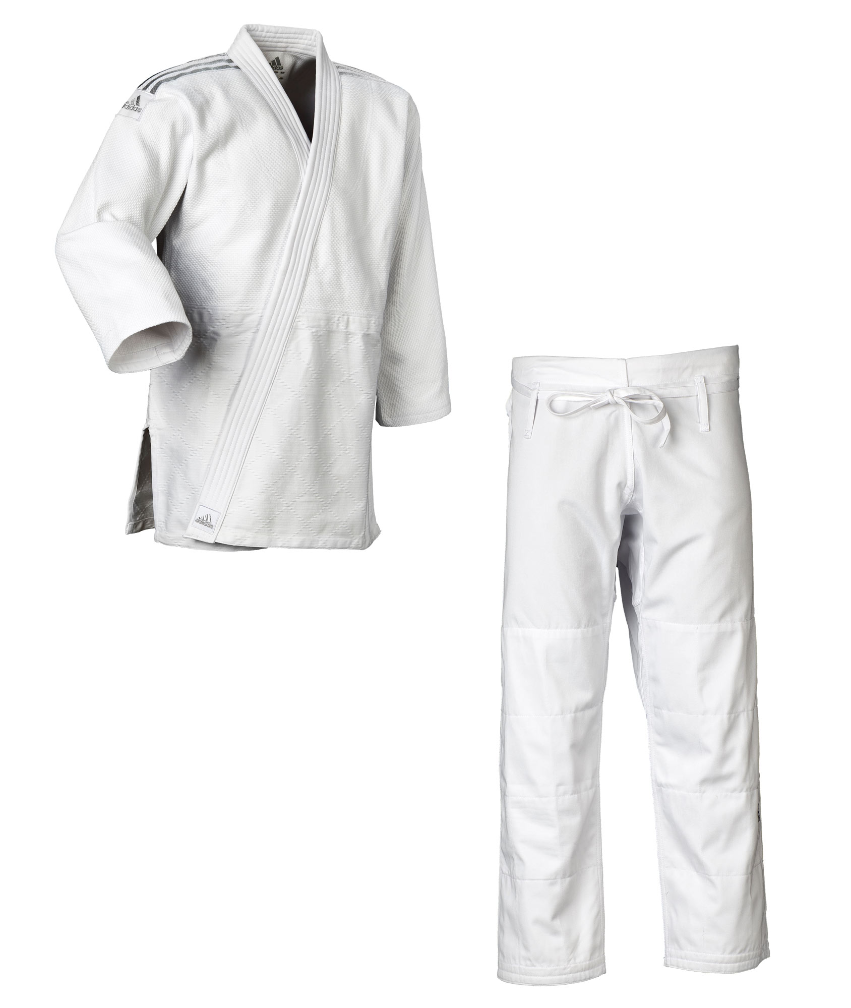 JUDO KIMONO ADIDAS CONTEST J650 BÍLÉ - stříbrné pruhy Velikost: 190
