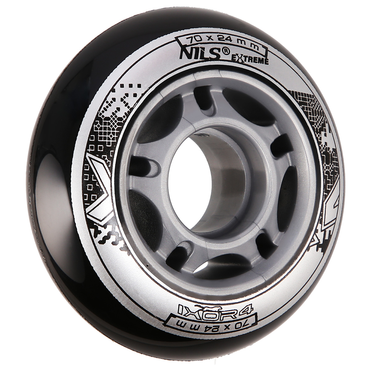 KOLEČKA NILS EXTREME PU 70x24 ČERNÉ (4KS) 5907695510638