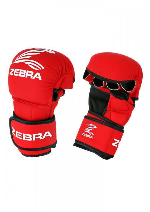 ZEBRA MMA SPARRING RUKAVICE ČERVENÉ Velikost: M