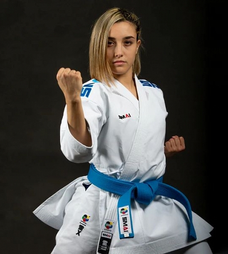 SMAI KAMINARI X SET BLUE + RED KATA kimono WKF, 2 kabáty, 1 kalhoty Velikost: 170