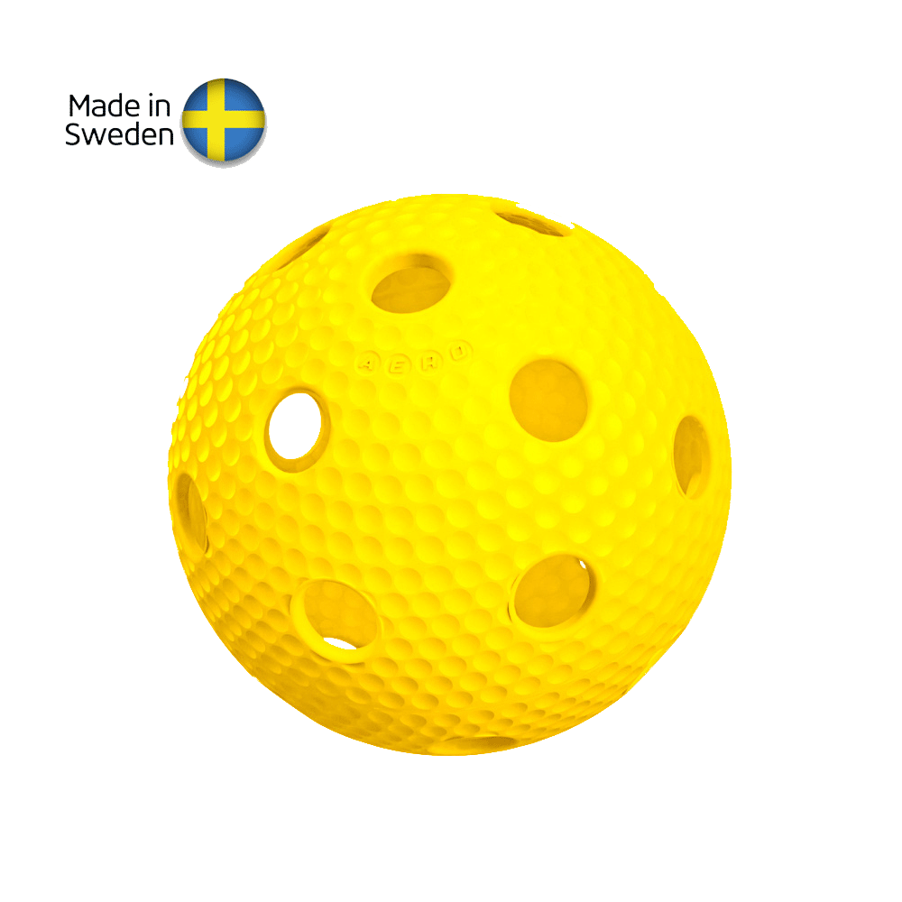 SALMING Aero Plus Ball, yellow with dumples