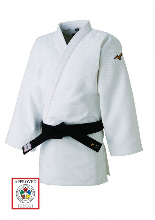 SLIM Judo kabát MIZUNO YUSHO MADE IN JAPAN IJF bílý Velikost: 180
