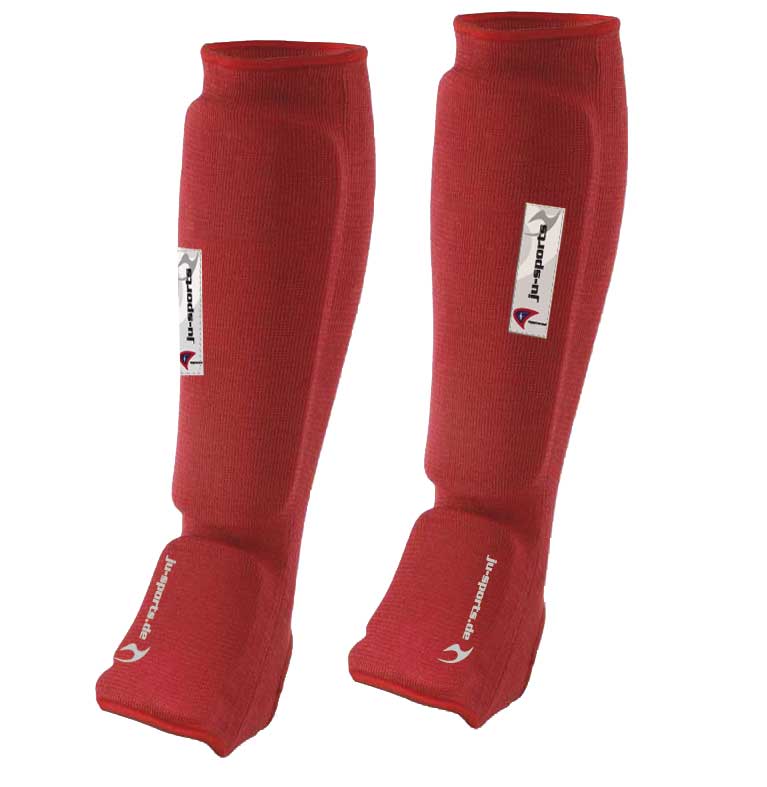 JU-SPORTS Elastický chránič holení a nártů pro bojové sporty Barva: Červená, Velikost: L
