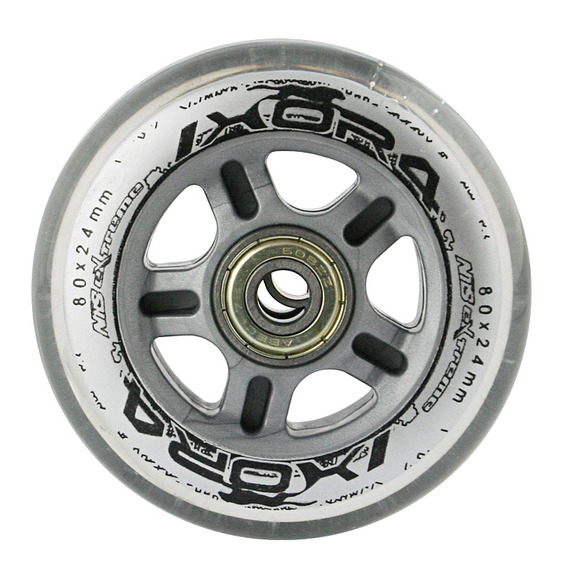 Sestava čirých PU koleček 80x24 + ložiska ABEC7 NILS EXTREME 5907695557015
